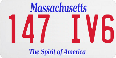 MA license plate 147IV6