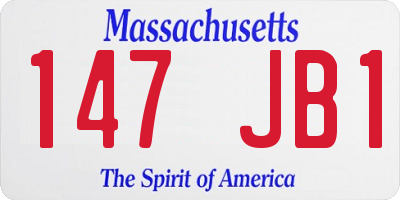 MA license plate 147JB1