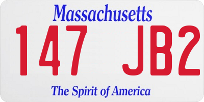 MA license plate 147JB2
