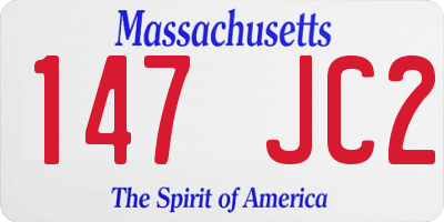 MA license plate 147JC2