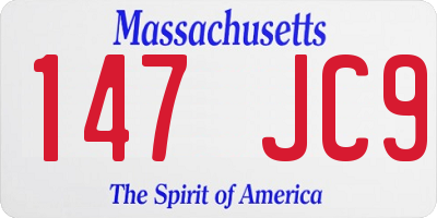MA license plate 147JC9