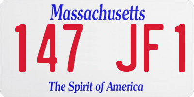 MA license plate 147JF1