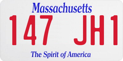 MA license plate 147JH1