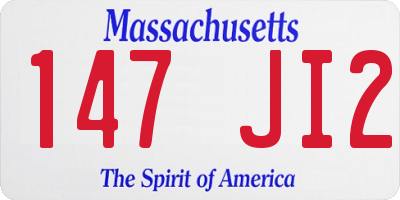 MA license plate 147JI2