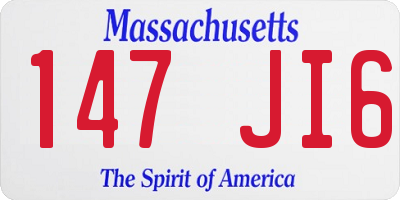 MA license plate 147JI6