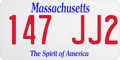 MA license plate 147JJ2