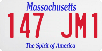 MA license plate 147JM1