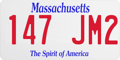 MA license plate 147JM2