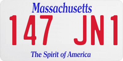 MA license plate 147JN1
