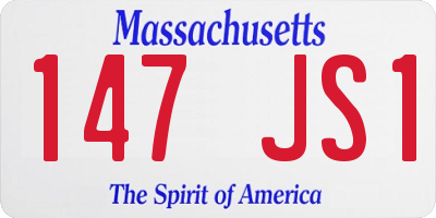 MA license plate 147JS1