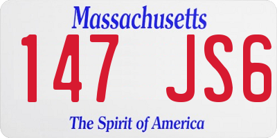 MA license plate 147JS6
