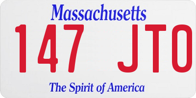 MA license plate 147JT0