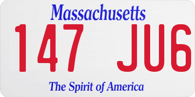 MA license plate 147JU6