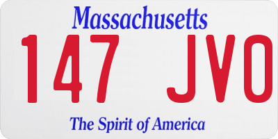 MA license plate 147JV0