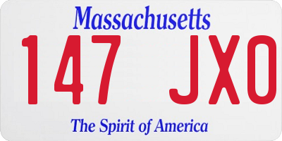MA license plate 147JX0