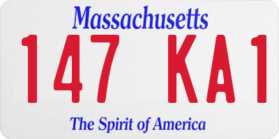 MA license plate 147KA1