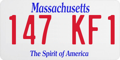 MA license plate 147KF1