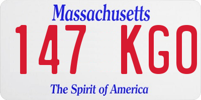 MA license plate 147KG0