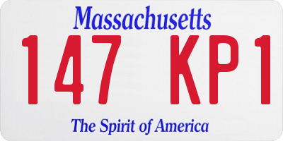 MA license plate 147KP1