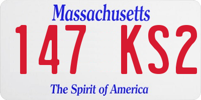 MA license plate 147KS2