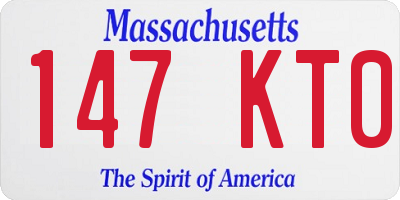 MA license plate 147KT0