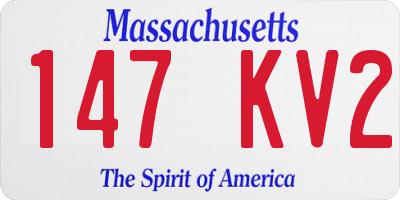 MA license plate 147KV2