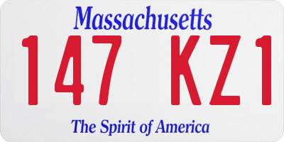 MA license plate 147KZ1
