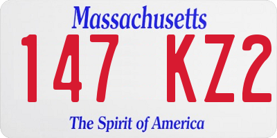 MA license plate 147KZ2