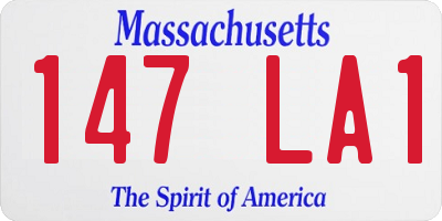 MA license plate 147LA1