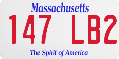 MA license plate 147LB2