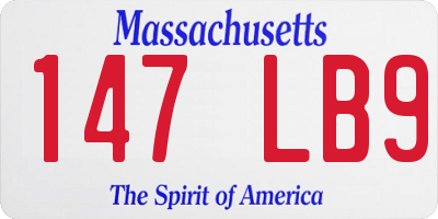 MA license plate 147LB9