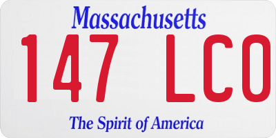 MA license plate 147LC0