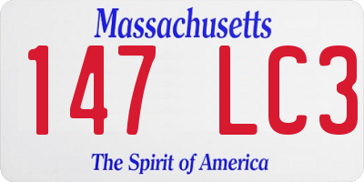 MA license plate 147LC3