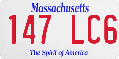 MA license plate 147LC6