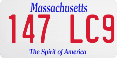 MA license plate 147LC9