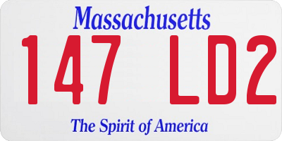 MA license plate 147LD2