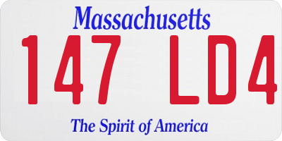 MA license plate 147LD4