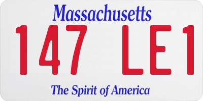 MA license plate 147LE1