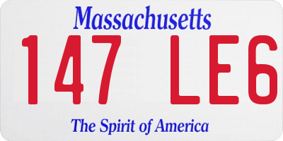 MA license plate 147LE6