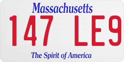 MA license plate 147LE9