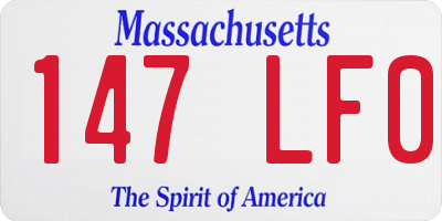 MA license plate 147LF0