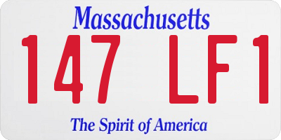 MA license plate 147LF1
