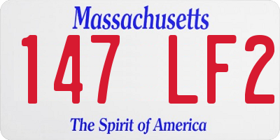 MA license plate 147LF2