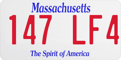 MA license plate 147LF4