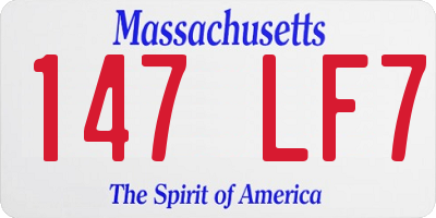 MA license plate 147LF7