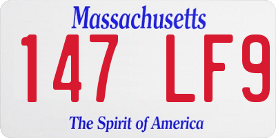 MA license plate 147LF9