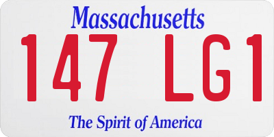 MA license plate 147LG1