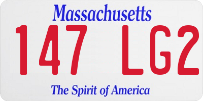 MA license plate 147LG2