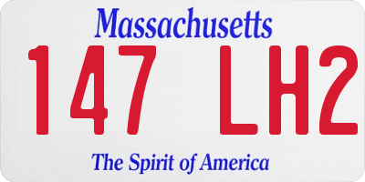 MA license plate 147LH2