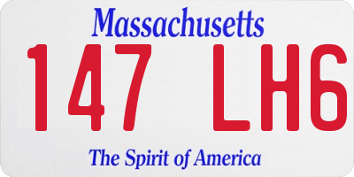 MA license plate 147LH6
